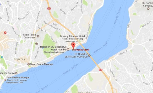 Map of Ortakoy Istanbul