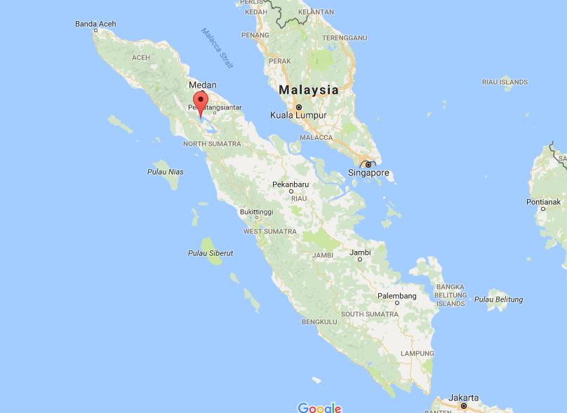 Where is Lake Toba on map Sumatra