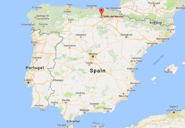 Location of Salto de Nervion on map Spain