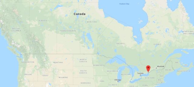 Where is Kingston located on map of Canada