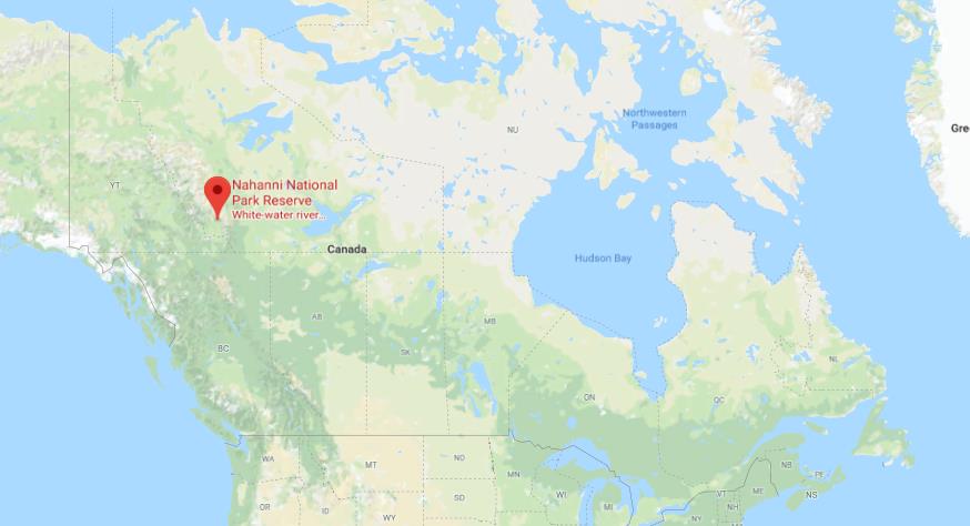 Where Is Nahanni National Park On Map Of West Canada