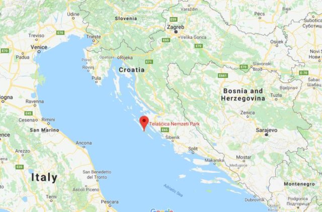 Where is Telascica located on map of Croatia