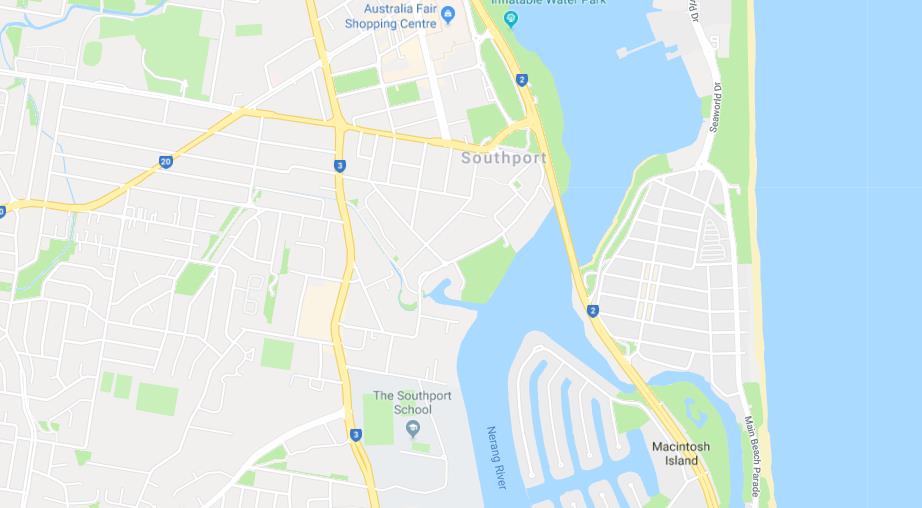 Map Of Southport And Surrounding Areas Map Of Southport In Gold Coast