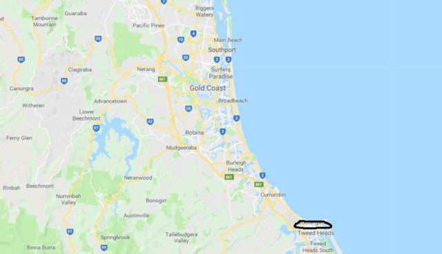 Where is Kirra located on map of Gold Coast