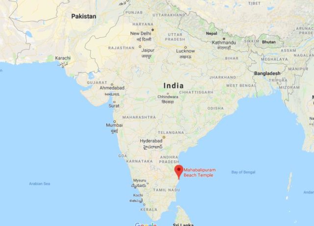 Where is Mahabalipuram Temple located on map of India