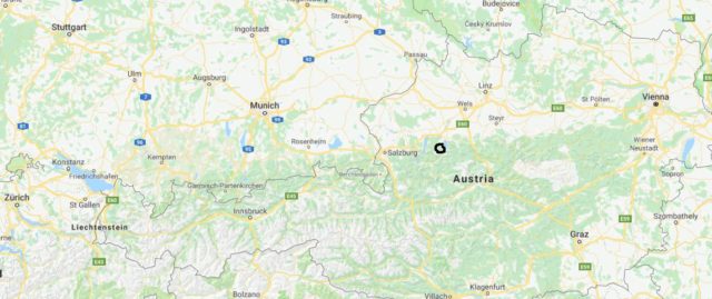 Where is Sankt Gilgen located on map of Austria