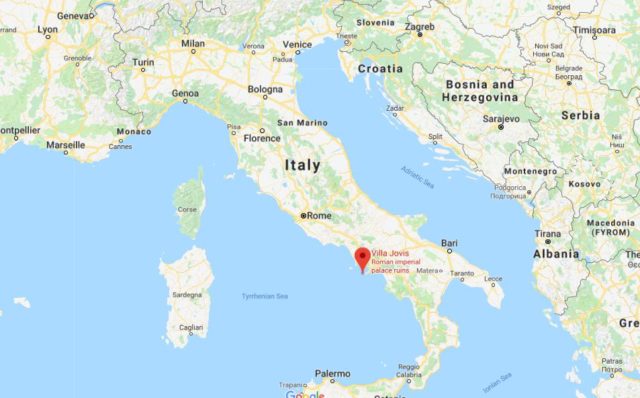 Where is Villa Jovis located on map of Italy