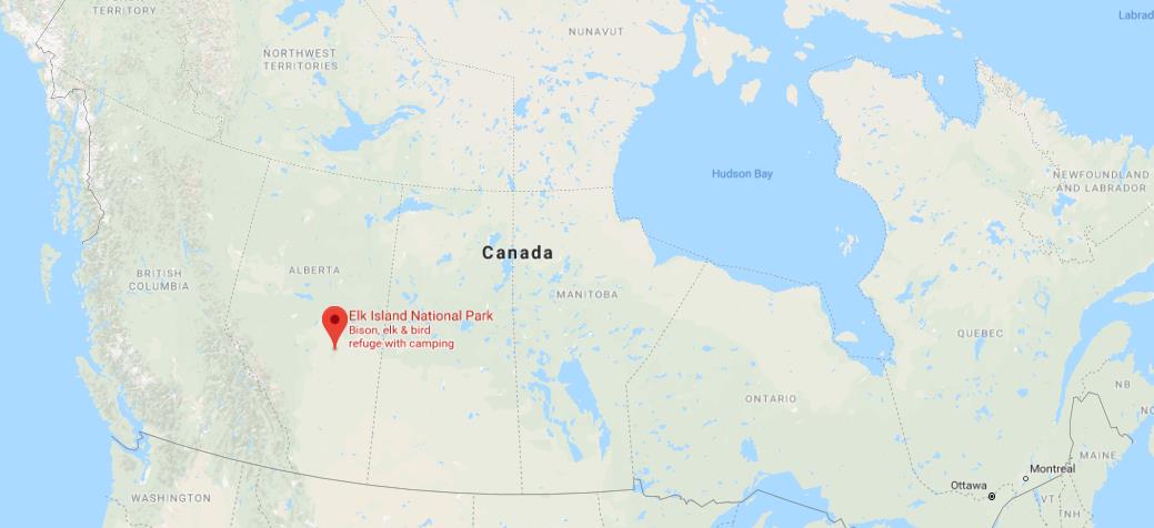 Elk Island National Park Map Where Is Elk Island National Park On Map Of Canada