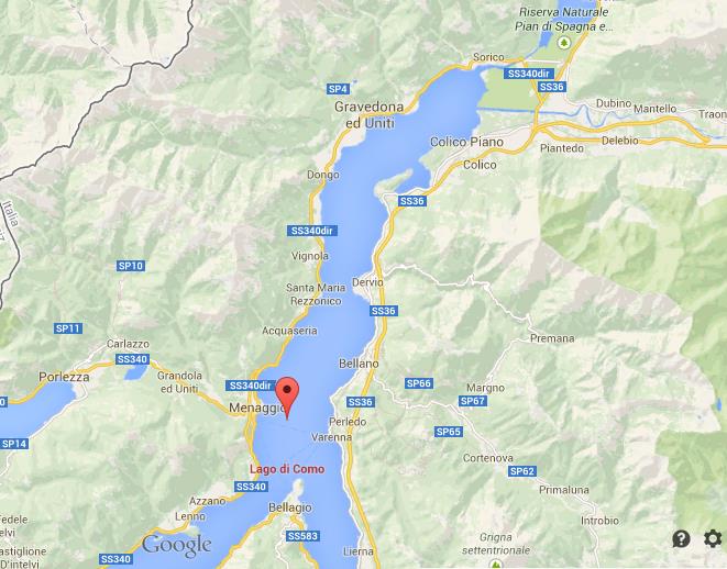 Map Lake Como North