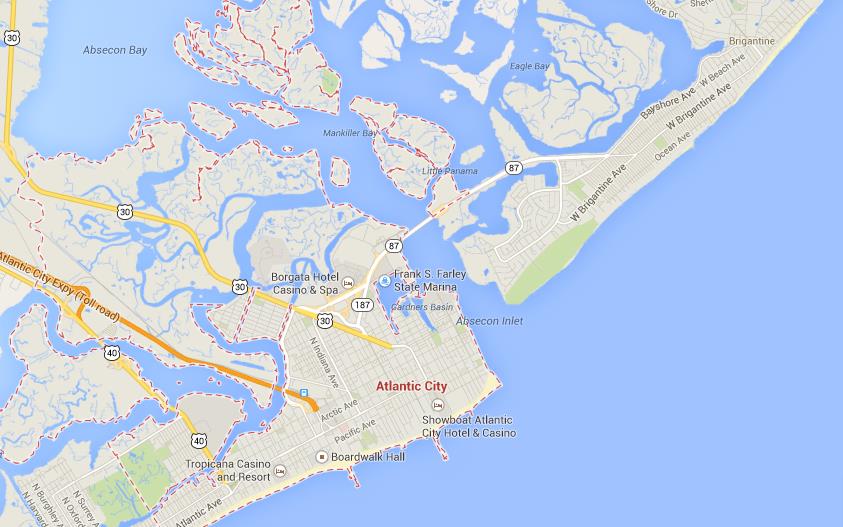 Atlantic City Tourist Map