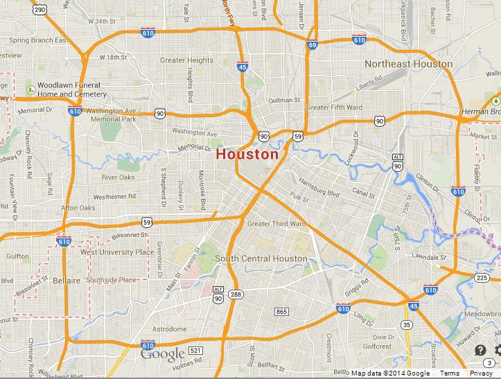 Map of Houston