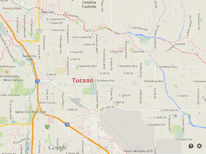 Tucson VA Hospital Campus Map