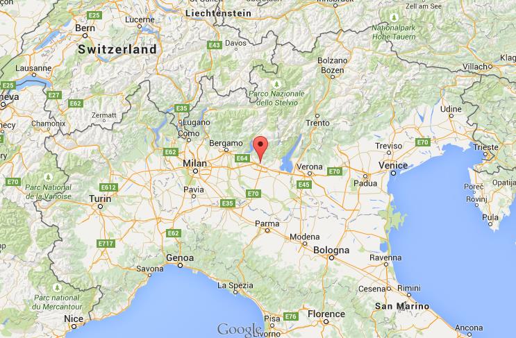 Where is Brescia map north Italy