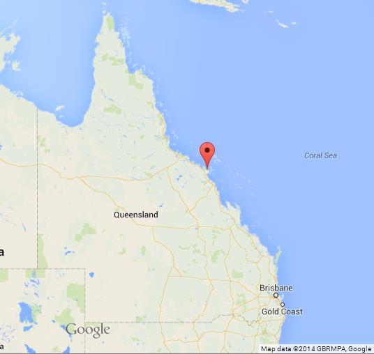 Airlie Beach on Map of Queensland