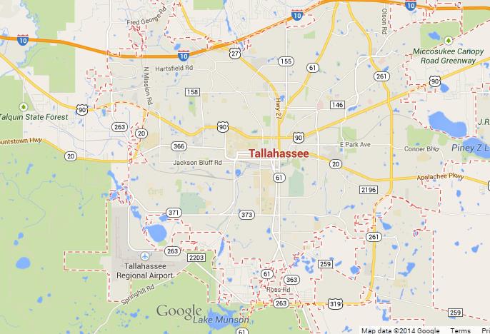 Map of Tallahassee