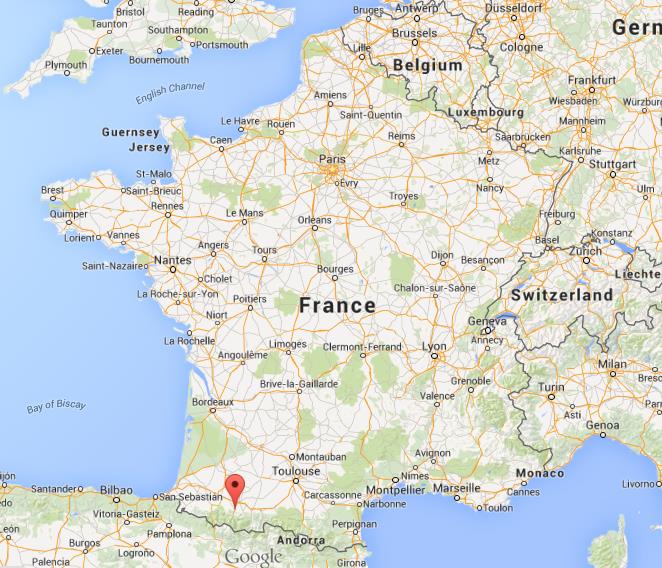 Lourdes France Map