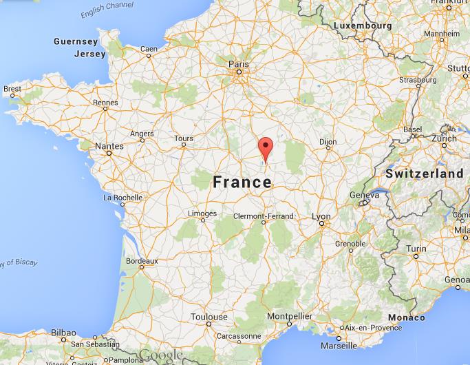 Where is Nevers on map France