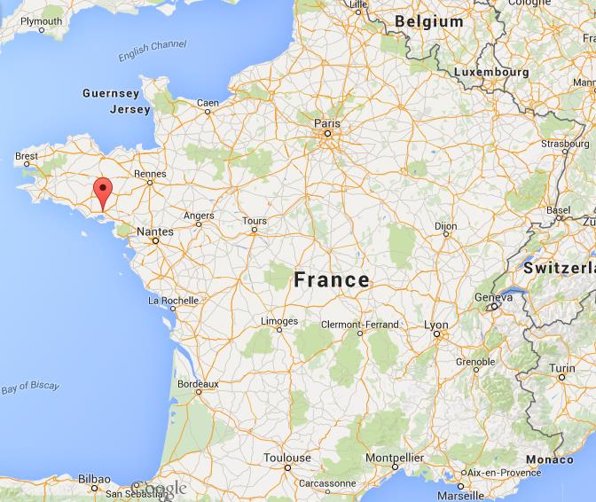 Where is Vannes on map France