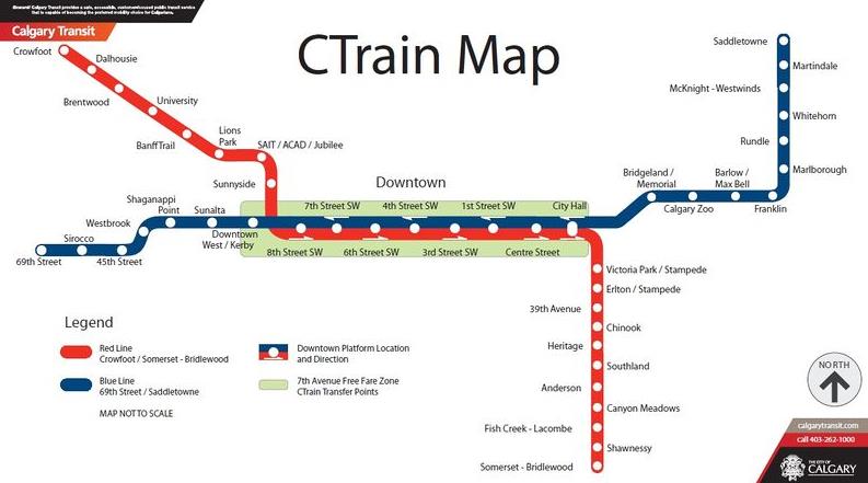 Calgary Train Map