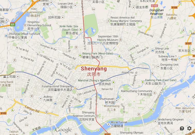 Map Shenyang