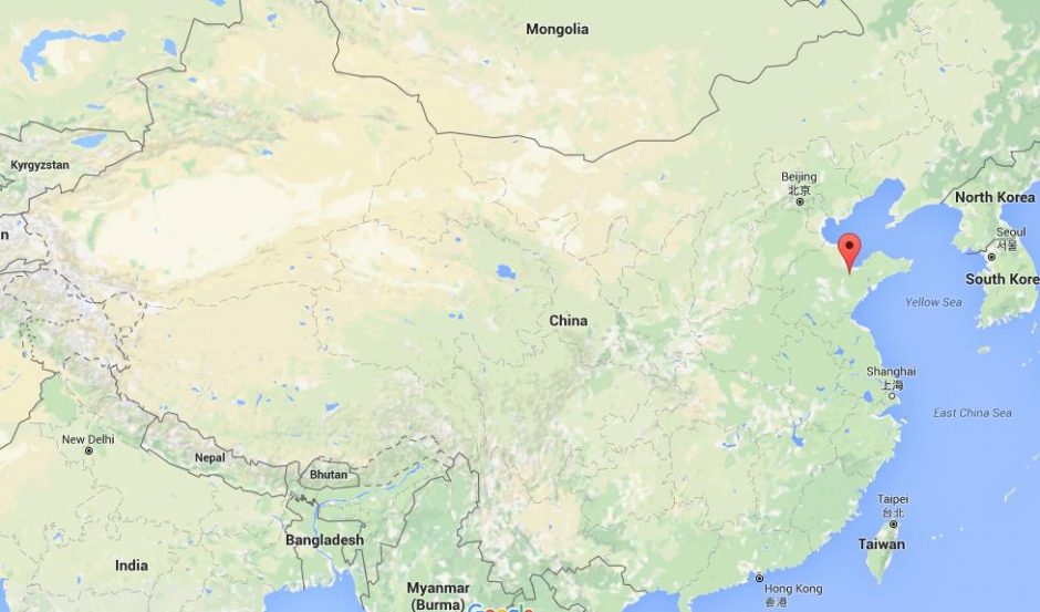 Where is Weifang on map China