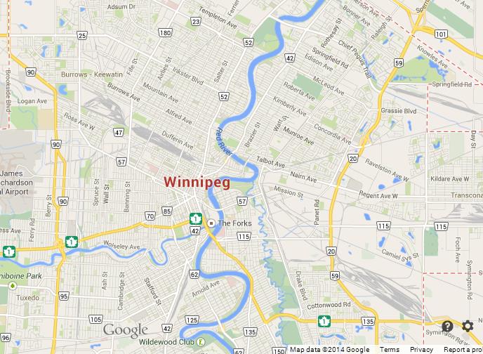 Winnipeg Map 