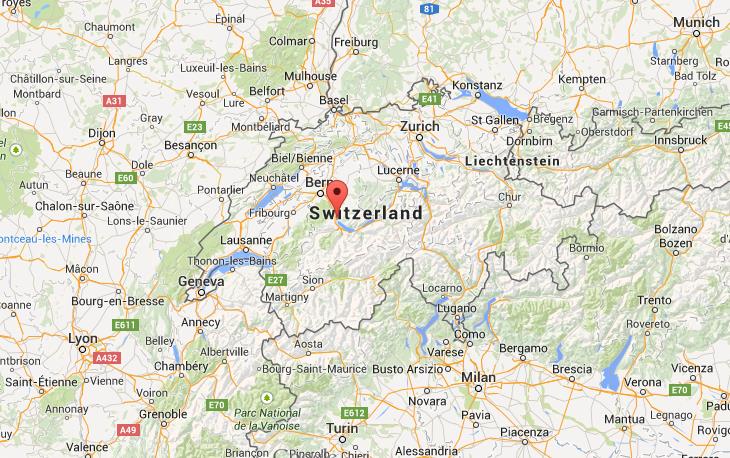 Where is Thun on map Switzerland