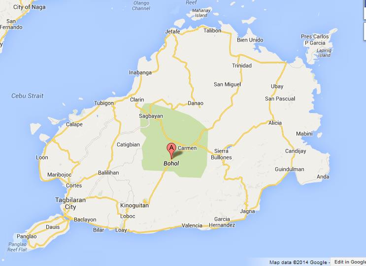 Map Of Bohol Island 