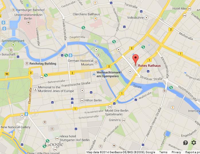 Rathaus on Map of Berlin