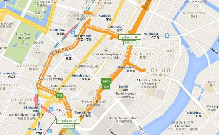 Ginza World Easy Guides   Ginza Area Map 768x472 