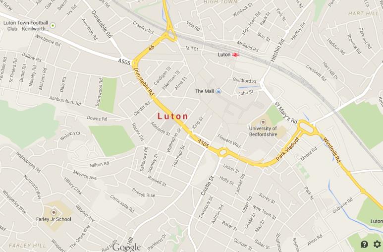 map of luton town centre        <h3 class=