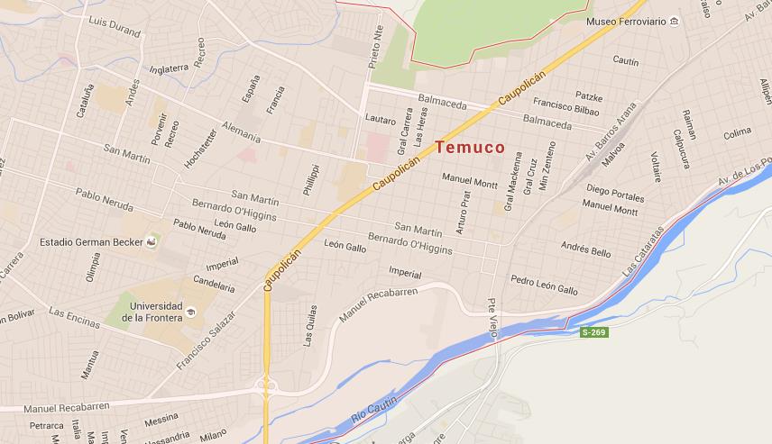 Map of Temuco