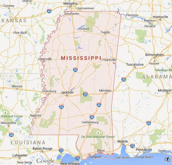 Map of Mississippi