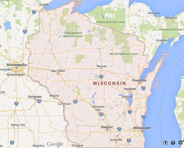 Map of Wisconsin