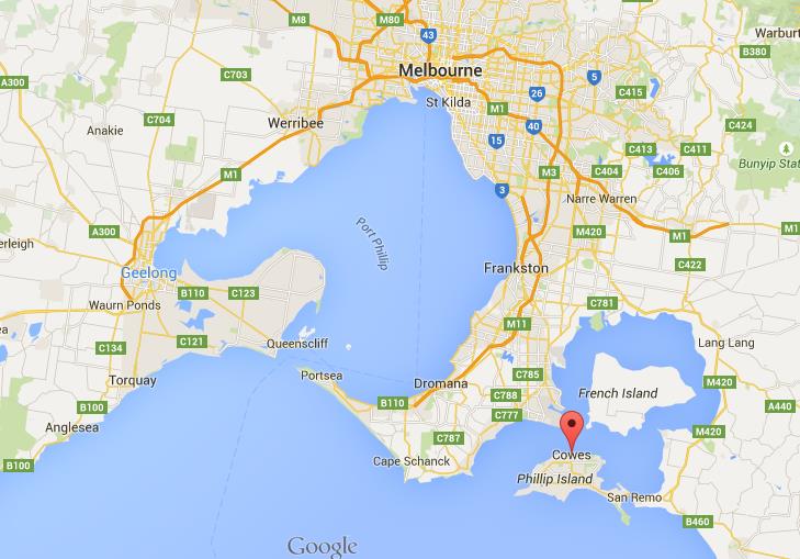 Where is Cowes on map Melbourne