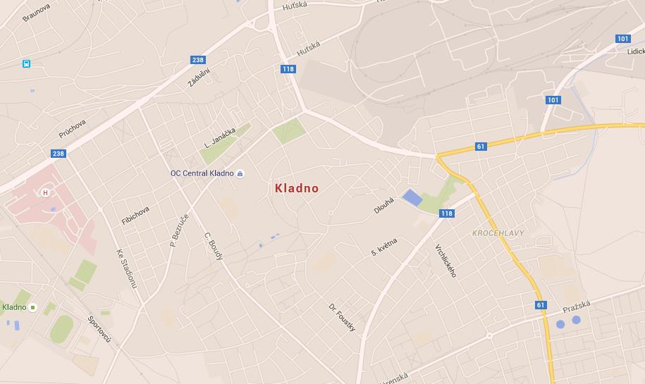 Map of Kladno