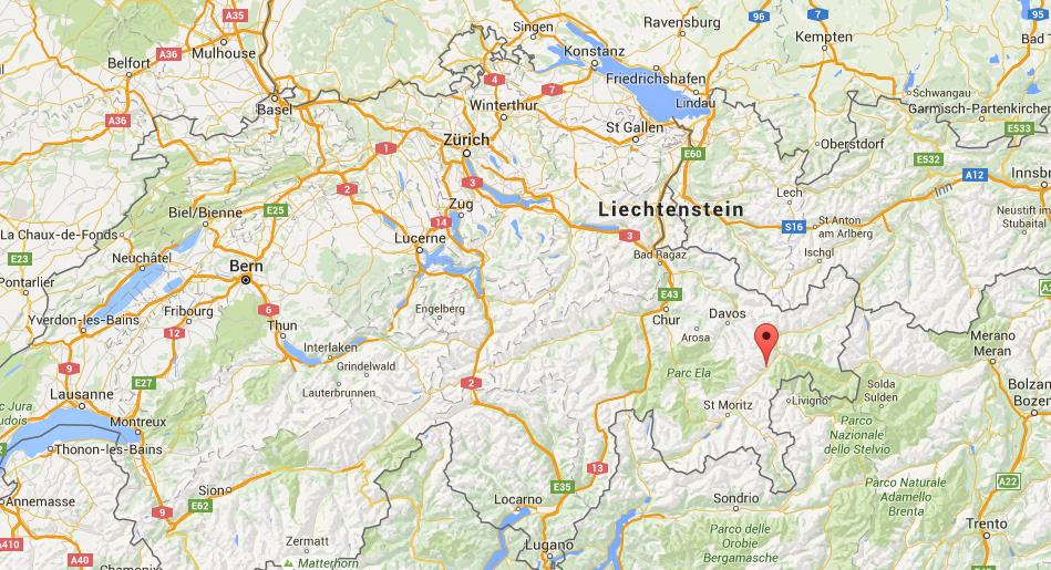 Where is Engadine on map Switzerland