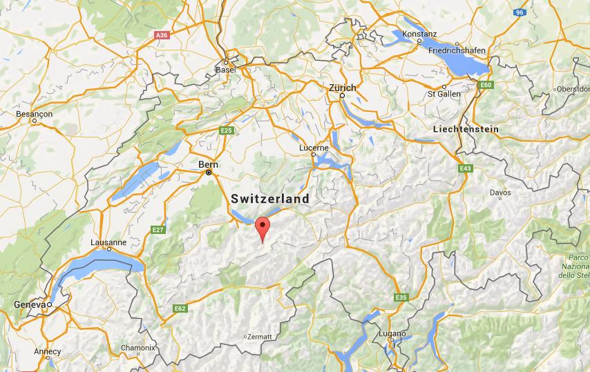 Where is Gimmelwald on map Switzerland