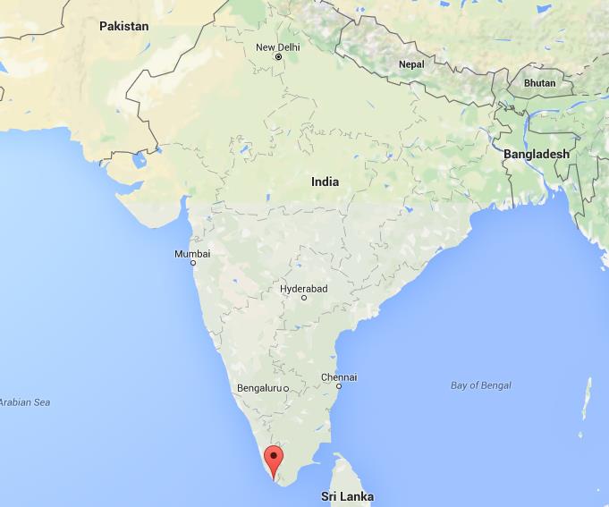 Where is Kovalam on map India