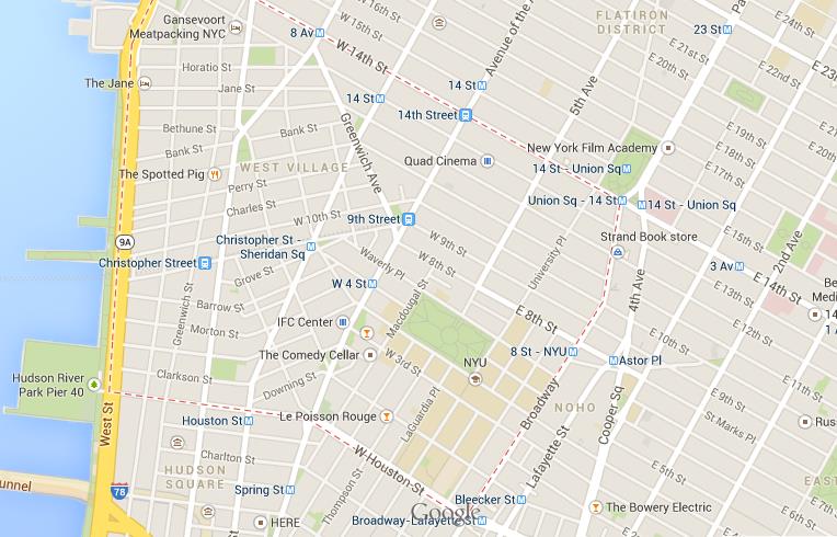 Map Of Greenwich Village 