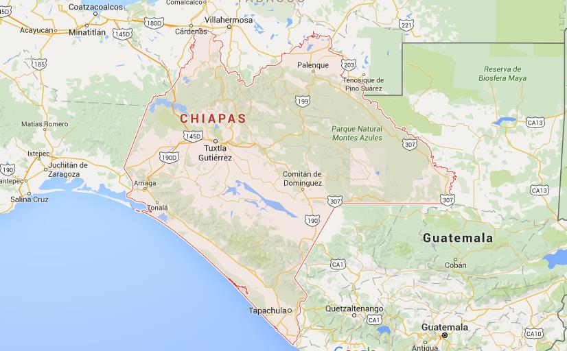 Map of Chiapas