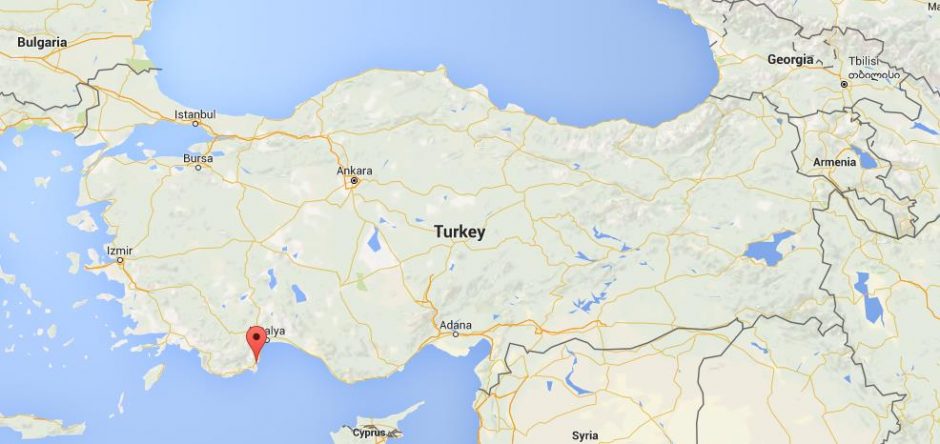 Where is Çirali on map Turkey