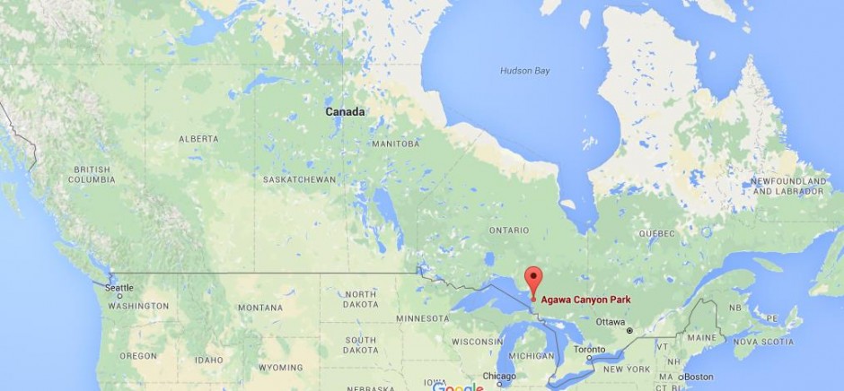 Where is Agawa Canyon on map Canada