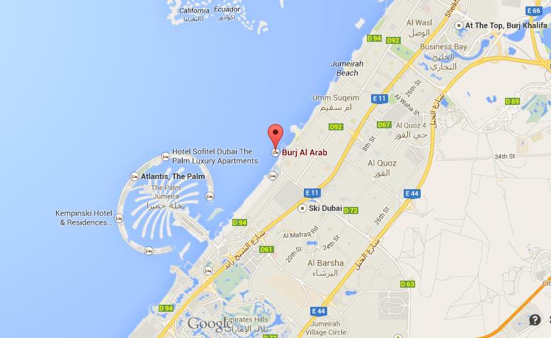 Where Is Burj Al Arab On Map Of Dubai - vrogue.co