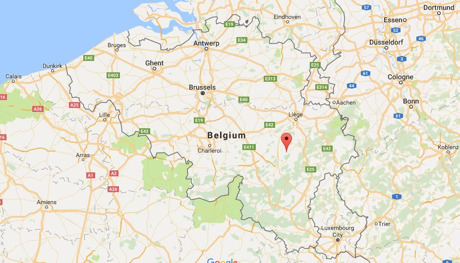 Where is Durbuy on map Belgium