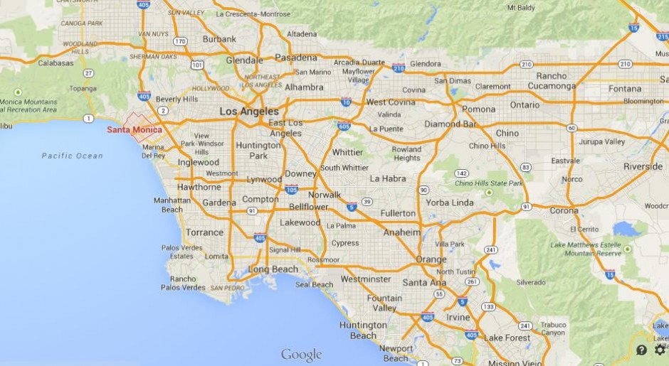 Where is Santa Monica on LA map