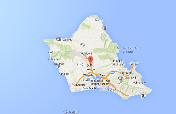 Map of Oahu