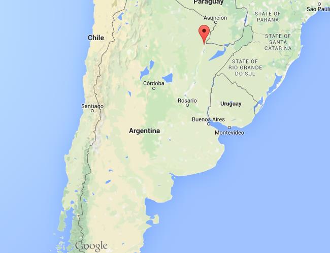 Where is Corrientes on map Argentina