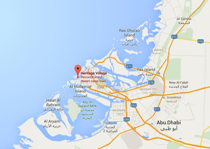 Map of Heritage Village Abu Dhabi