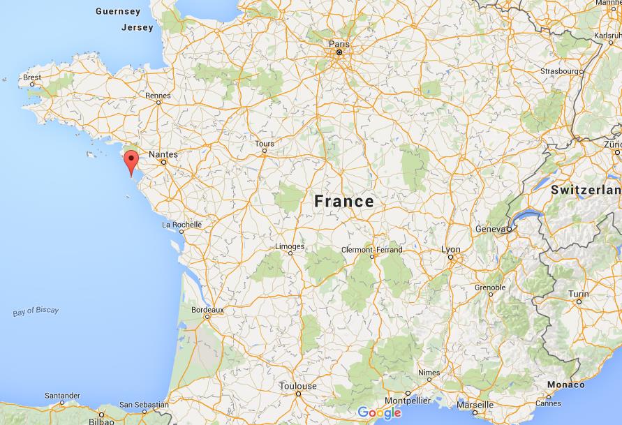 Where is Ile de Noirmoutier on map France